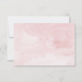 Blush Pink Watercolor Bow Babydusche Danke (Rückseite)