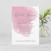 Blush Pink Watercolor Bridal Dusche Einladung (Stehend Vorderseite)
