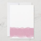 Blush Pink Watercolor Bridal Dusche Einladung (Rückseite)