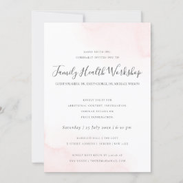 BLUSH PINK WATERCOLOR BRUSH STROKE WORKSHOP EVENT EINLADUNG