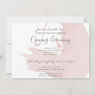 BLUSH PINK WATERCOLOR BRUSHSTROKE ÖFFNUNGSZEREMONI EINLADUNG