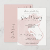BLUSH PINK WATERCOLOR BRUSHSTROKE ÖFFNUNGSZEREMONI POSTKARTE (Vorne/Hinten)
