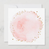 Blush Pink Watercolor Circle Baby Dusche Square Einladung (Rückseite)