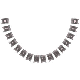 Blush Pink Watercolor Confetti Wedding Forever Wimpelkette