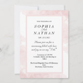 Blush Pink Watercolor Einladung zur Hochzeit (Vorderseite)