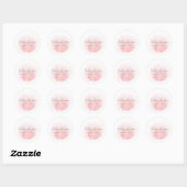 Blush Pink Watercolor Feminine Klassische Rundtisc Runder Aufkleber (Blatt)
