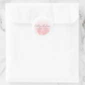 Blush Pink Watercolor Feminine Klassische Rundtisc Runder Aufkleber (Tasche)