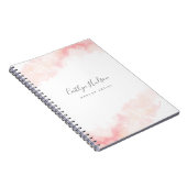 Blush Pink Watercolor Feminine Makeup artist Notizblock (Rechte Seite)