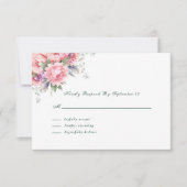 Blush Pink Watercolor Floral Romantische Script-UA (Vorderseite)
