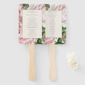Blush Pink Watercolor Floral Wedding Program Fächer (Vorne und Hinten)