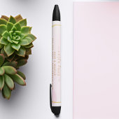 Blush Pink Watercolor Gold Circle Salon Kugelschreiber