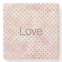 Blush Pink Watercolor Goldene Herzen