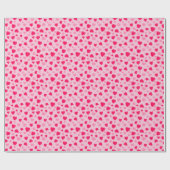 Blush Pink Watercolor Hearts Valentine Gift Geschenkpapier (Flach)