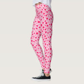 Blush Pink Watercolor Hearts Valentine Gift Leggings (Links)