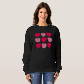 Blush Pink Watercolor Hearts Valentine’s Gift Sweatshirt (Vorne ganz)