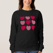 Blush Pink Watercolor Hearts Valentine’s Gift Sweatshirt (Vorderseite)