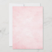 Blush Pink Watercolor Hochzeitskleid Brautparty Einladung (Rückseite)