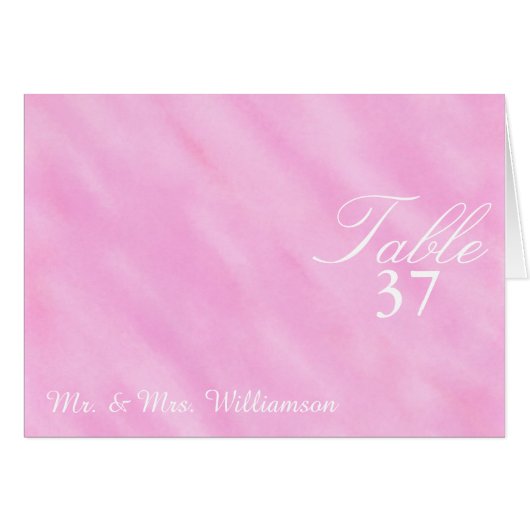 Blush Pink Watercolor Hochzeitstische Zeltkarten (Vorderseite (Horizontal))