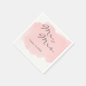 Blush Pink Watercolor Mr. Cocktail Party Napkin Serviette (Ecke)
