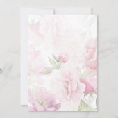 Blush Pink Watercolor Peony 40th Birthday Einladung (Rückseite)