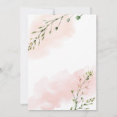 Blush Pink Watercolor Script Einladung zur Hochzei (Rückseite)