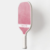 Blush Pink Watercolor Wash Girl Niedlich Chic Pickleball Schläger (Links)