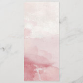 Blush Pink Watercolor Wash Wedding Menükarte (Rückseite)