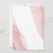 BLUSH Pink Watercolor Wedding Einladung (Rückseite)