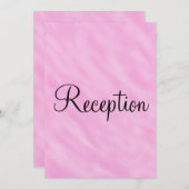 Blush Pink Watercolor Wedding Reception Monogram Einladung (Vorne/Hinten)