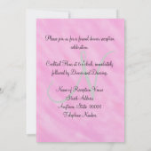 Blush Pink Watercolor Wedding Reception Monogram Einladung (Rückseite)