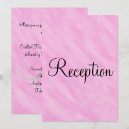 Blush Pink Watercolor Wedding Reception Monogram Einladung