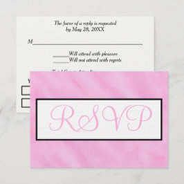 Blush Pink Watercolor Wedding RSVP Karte