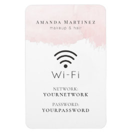Blush Pink Watercolor Wi-Fi Sign Magnet