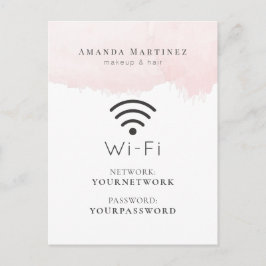Blush Pink Watercolor Wi-Fi-Zeichen Postkarte