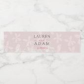 Blush Pink Watercolor Wildblume Hochzeit Wasserflaschenetikett (Einzelnes Label)