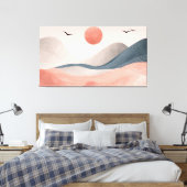 Blush Pink Wave Harmony Leinwanddruck (Insitu (Schlafzimmer))