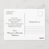 Blush Pink We eloped Wedding announcement Postcard Postkarte (Rückseite)