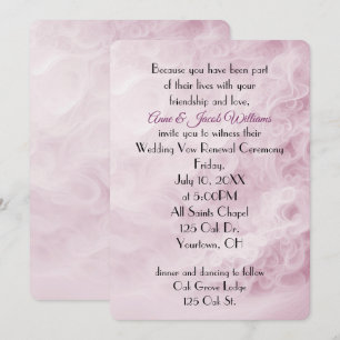 Blush Pink Wedding Abstrakt Vow Erneuerung Einladung