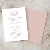 Blush Pink Wedding Calligraphy Script Monogram Einladung