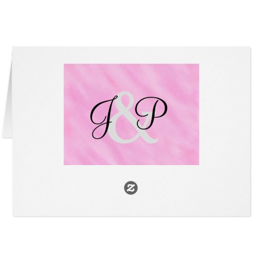 Blush Pink Wedding Danke Karten (Rückseite Horizontal)