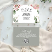 Blush Pink Wedding Details Blumengrau Begleitkarte