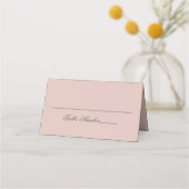 Blush Pink Wedding Guest Tischnummer Platzkarte (Vorderseite)