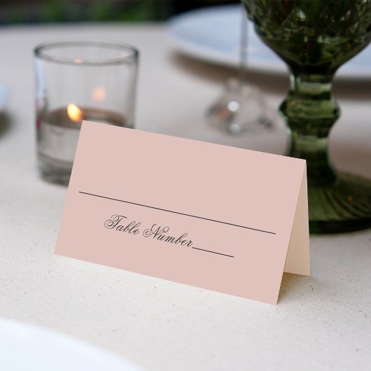 Blush Pink Wedding Guest Tischnummer Platzkarte