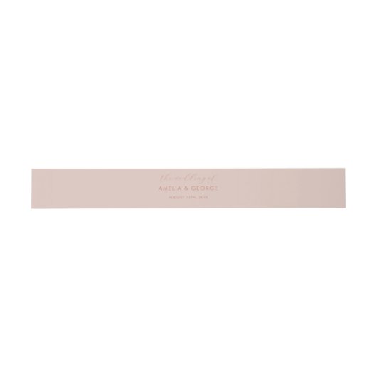 Blush Pink Wedding Invitation Bly Band (Flach)