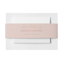 Blush Pink Wedding Invitation Bly Band