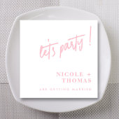 Blush Pink Wedding Napkins - Party! Serviette