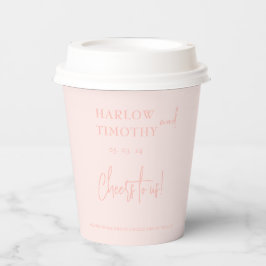 Blush Pink Wedding Paper Cups Pappbecher