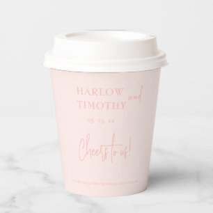 Blush Pink Wedding Paper Cups Pappbecher