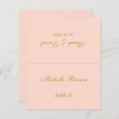 Blush Pink Wedding Platzkarte - Gast Name (Vorne/Hinten)
