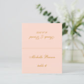 Blush Pink Wedding Platzkarte - Gast Name (Stehend Vorderseite)